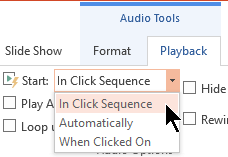 playing audio files sequentially in powerpoint for mac